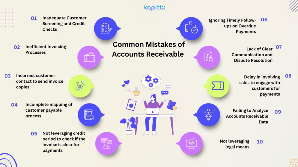 What are the common accounts receivable mistakes?